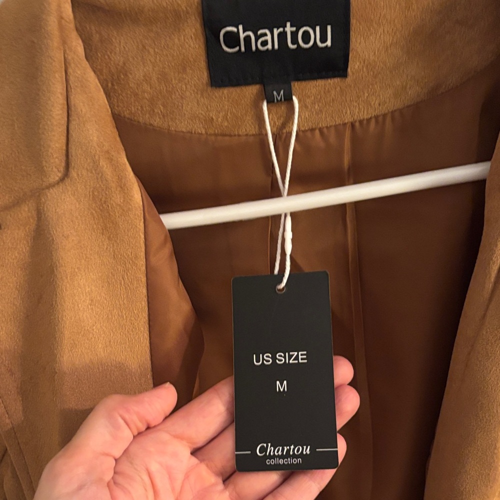 Chartou Women's Brown Fringe Blazer - Picture 3 of 3